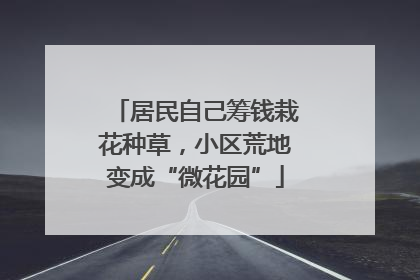 居民自己筹钱栽花种草，小区荒地变成“微花园”